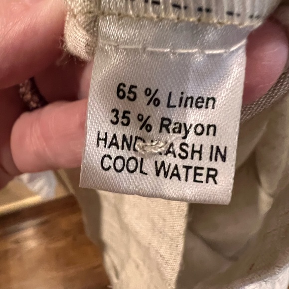 One Size Myrah Penaloza play suit in a cream colored linen blend. - Picture 6 of 6